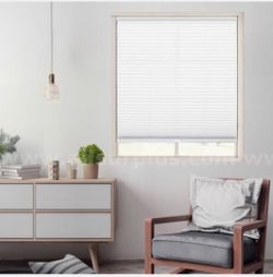 New Other Cordless 1" Light Filtering Cellular Shade 63"W x 72"H White Dez Furnishings