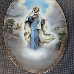 Virgin Mary Plate Wall Art Christian Gift 