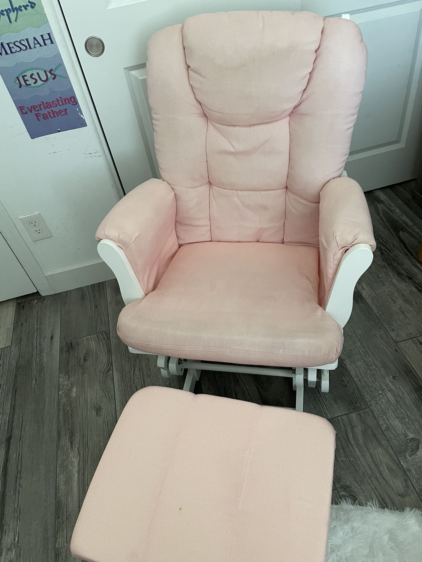 Glider Rocker And Foot Stool