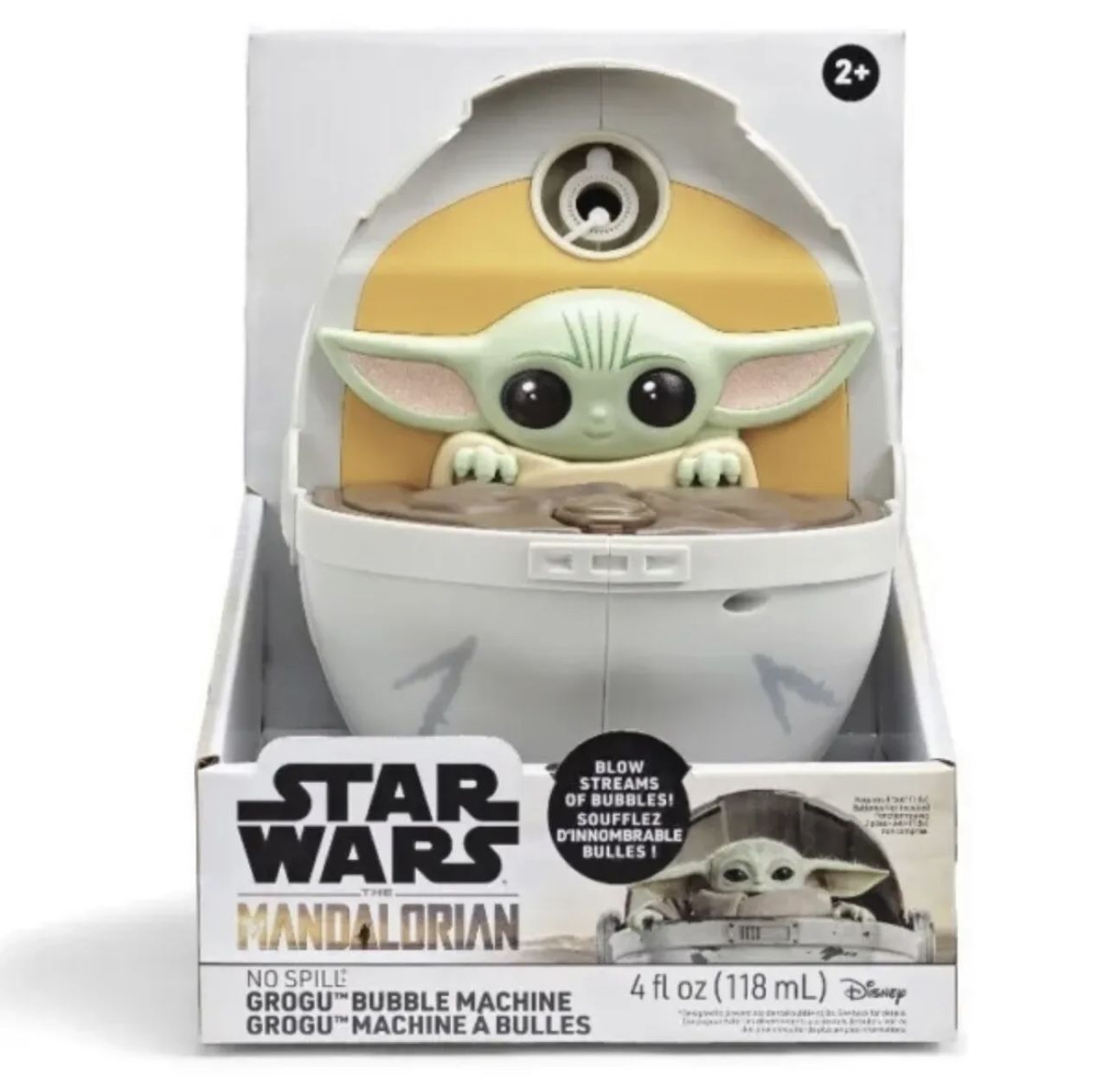 Star Wars The Mandalorian Grogu Baby Yoda Bubble Machine includes Bubbles