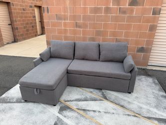 L-shaped sleeper sectional with chaise/storage
