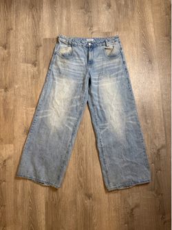 BLUE BAGGY FADED BLUE JEANS