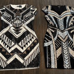 Two Women Sequin Dresses