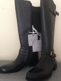 Naturalizer Jodee WC black leather upper women's boots size 7.5 NWT