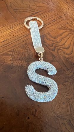 Rhinestone Letter S Keychain