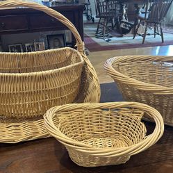 Antique Bamboo/Wicker Baskets 