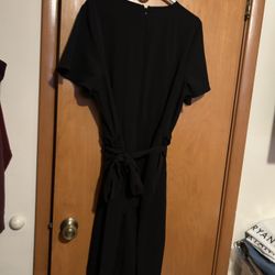 Black Romper Belted Size 20