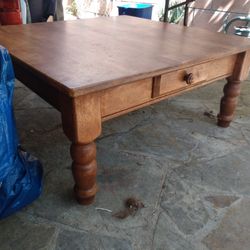 Antique Style Light Brown Table Mid Size Like New
