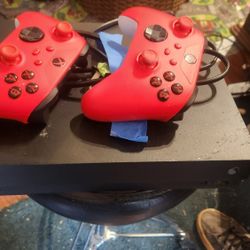 Xbox 1 X With 2 Controllers 