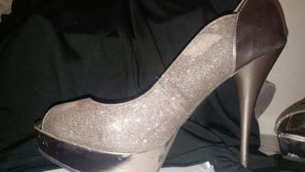 Size 10 glitter heels