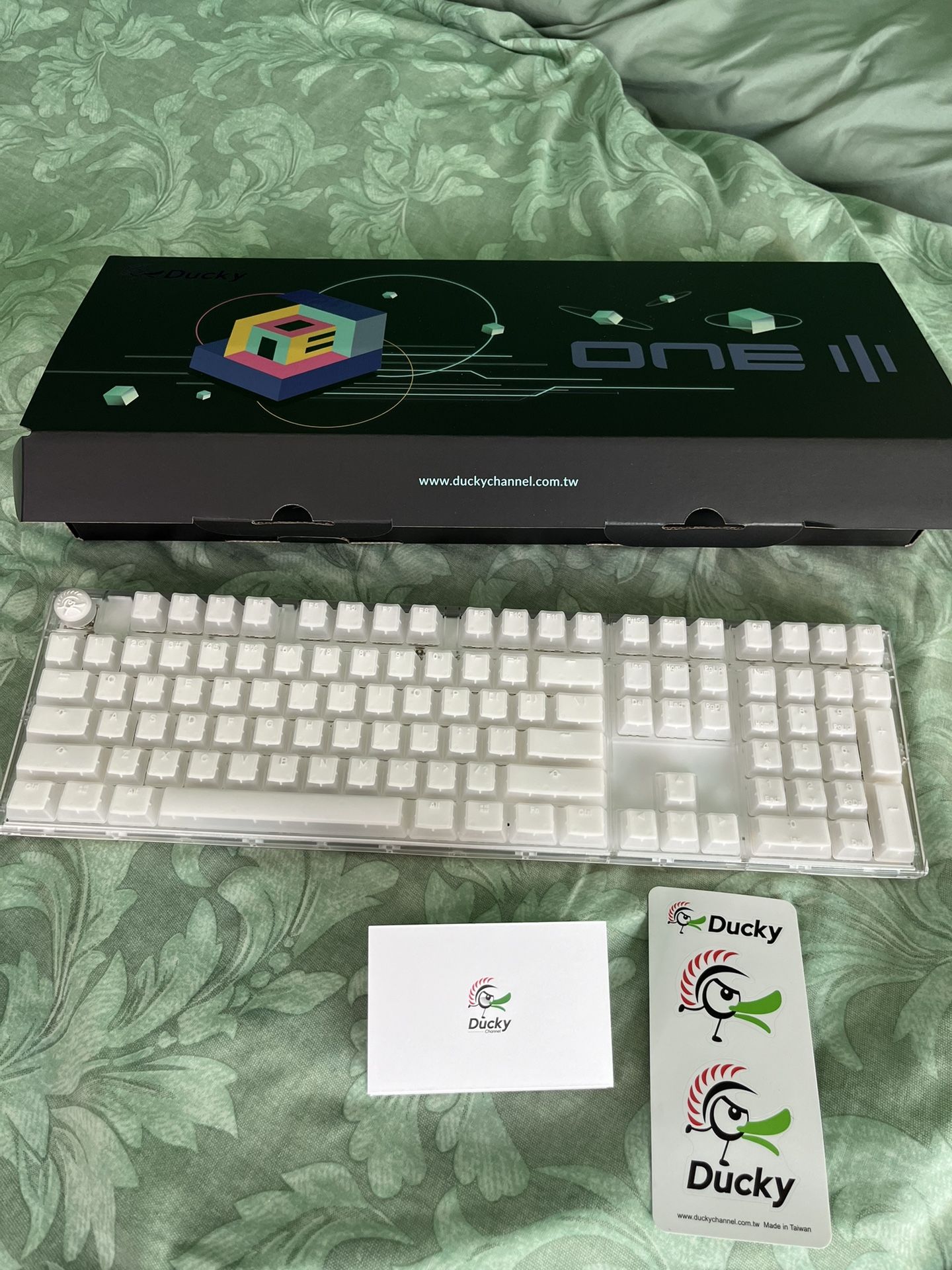 Brand New Ducky One 3 Clear White Hotswap RGB Double Shot ABS Mechanical Keyboard