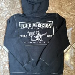 Black True Religion Hoodie Size Medium 