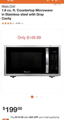 Magic Chef 1.6 Cu Ft Countertop Microwave