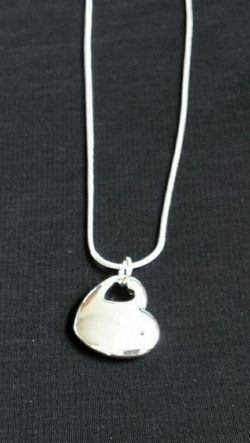 Heart in heart necklace