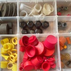 Assorted Screw, Bolt Cover, Caps and End Caps and more 140 items 
