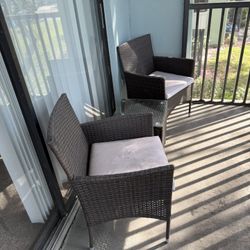 Patio Set. 2 Chairs And Table 