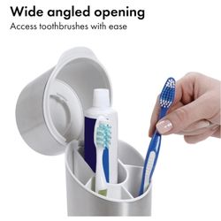 Stainless Steel Bathroom Counter Toothbrush And Paste Holder