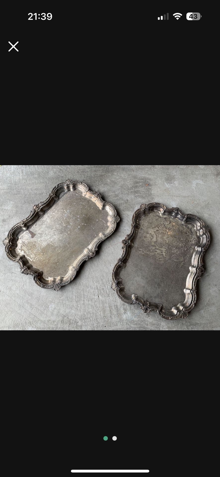 Silver Platters - Antique/Vintage