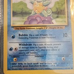 Squirtle Pokémon Card
