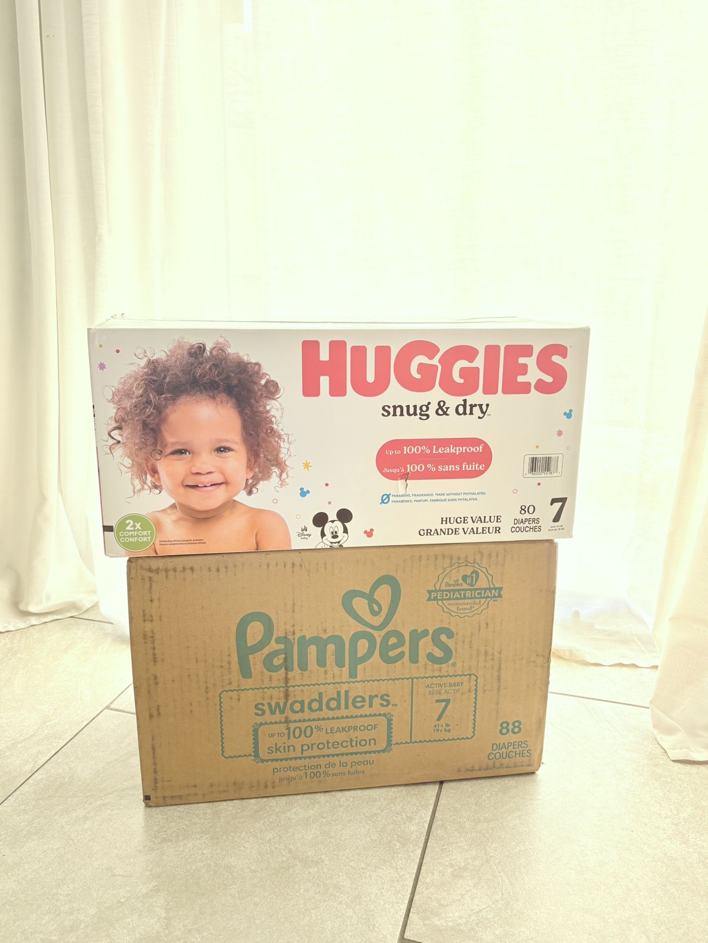 Price It’s Firm!!!! Huggies/ Pampers Diapers*** 2 boxes for $70 1 for $40*
