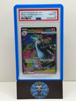 2025 POKEMON PFL EN-PHANTASMAL FLAMES ULTRA RARE #109 MEGA CHARIZARD X EX PSA 10