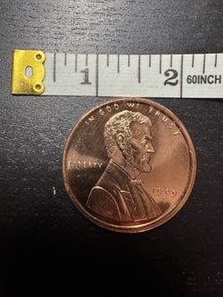 1 oz .999 Fine Copper Lincoln Wheat Penny Round – Lincoln Cent Design