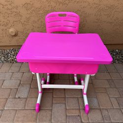 Pink desk