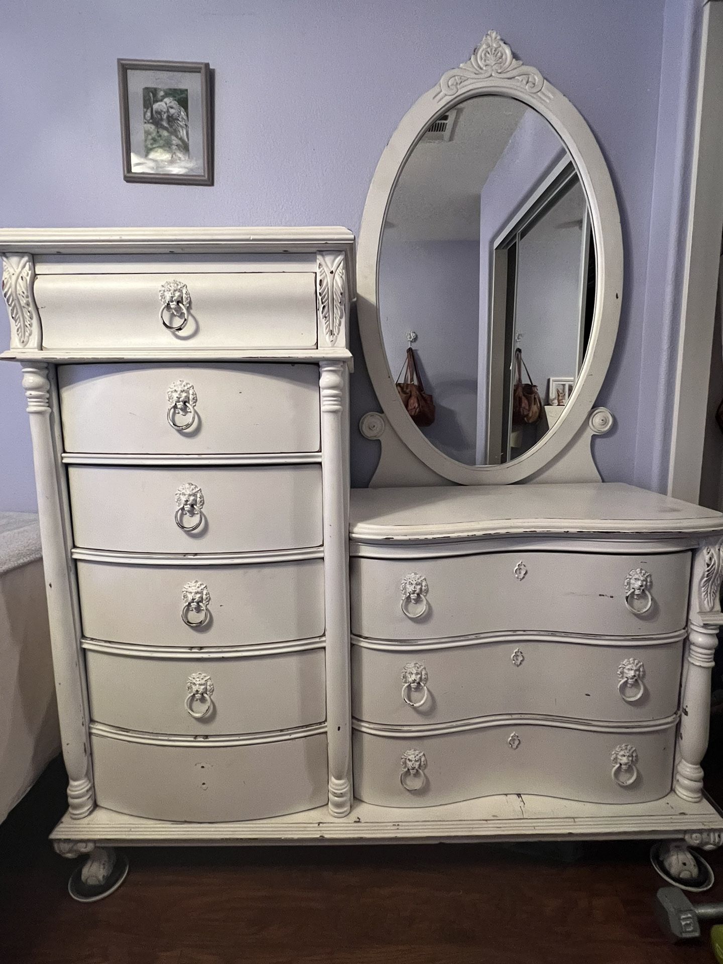 Antique White Dresser