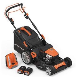 Yard Force YOLMX225300 120V 2.5Ah x 2 Lithium-Ion 22” SP 3-in-1 Lawn Mower