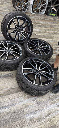 18” MERCEDES C43 WHEELS OEM STAGGERED Tires 235-40-18 F 255-35-18 R (4)