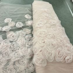 Rose Sheer Tulle Fabric - Color Is Blush