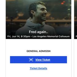 Fred Again Ticket 
