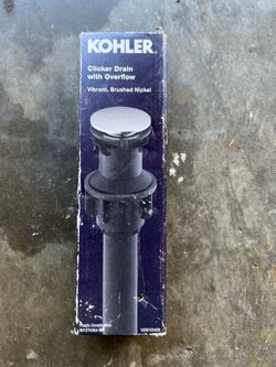 Kohler Clicker Drain with Overflow Brushed Nickel