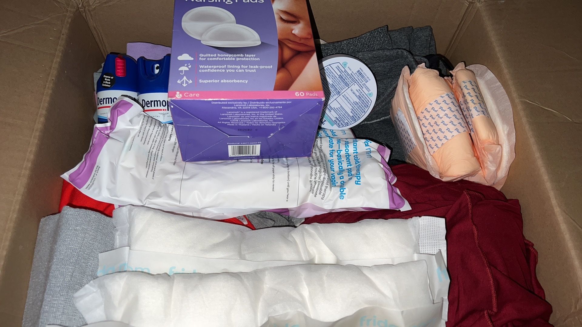 Postpartum Pads Sprays And More