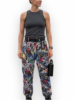 VIP Graffiti Print Streetwear Jogger Pants size small