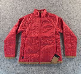 The North Face Circaloft Womens Medium Red Quilted Jacket Circular Design Puffer