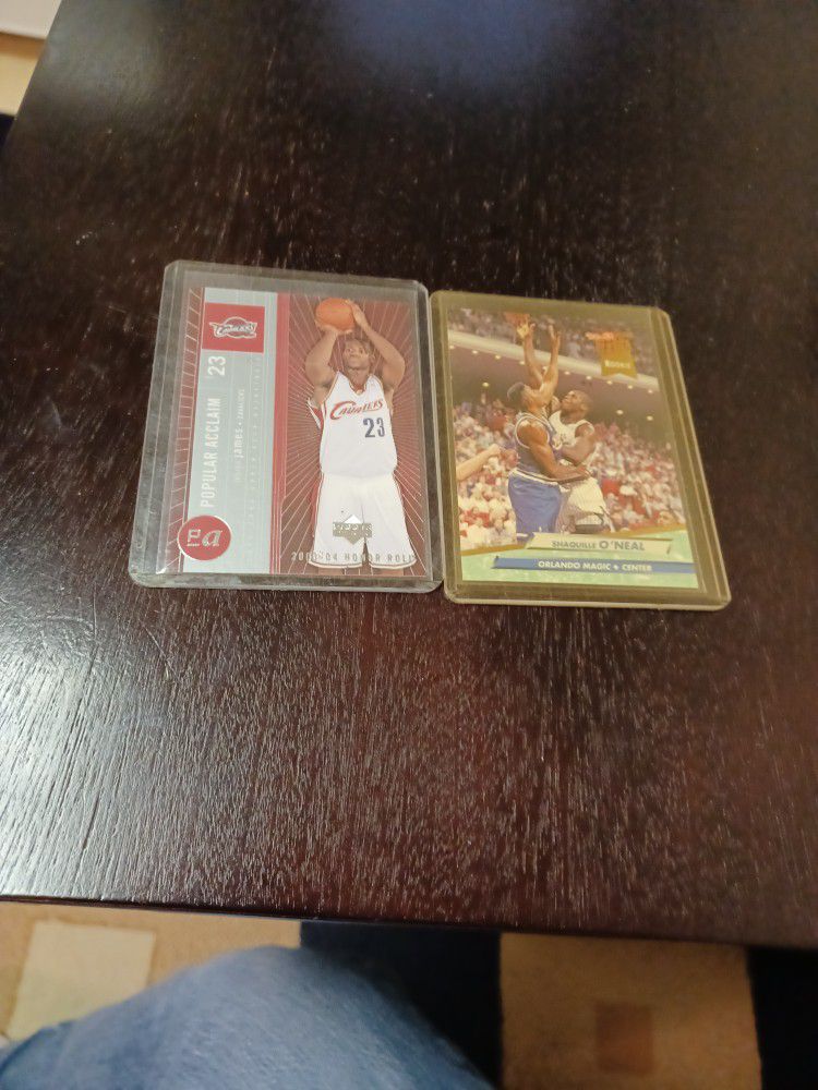 LeBron James Rc Popular Acclaim & Shaquille O Neal Rc