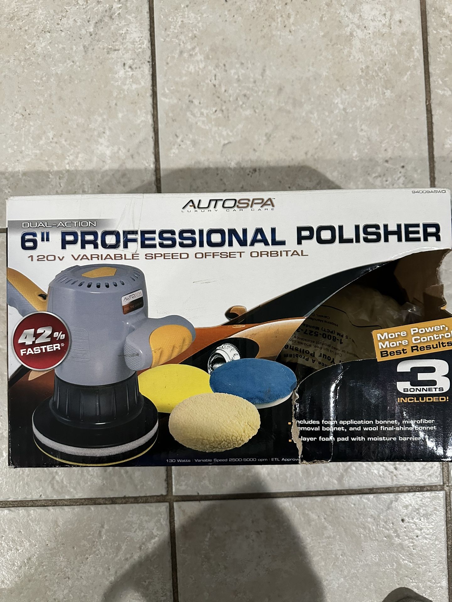 Professional Polisher with 3 Bonus Bonnets