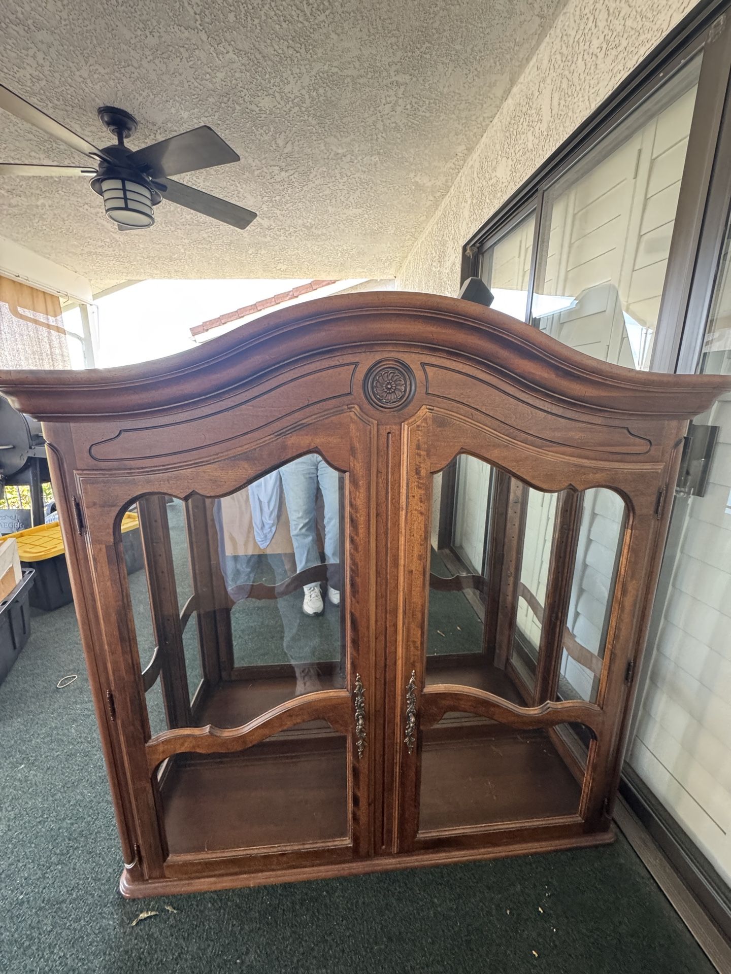 Ethan Allen Glass China Hutch