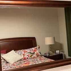 Brown wood mirror 42”X30”