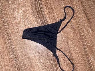 Black String  thong Bottom