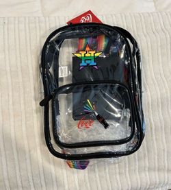 Houston Astros Pride Clear Mini Backpack