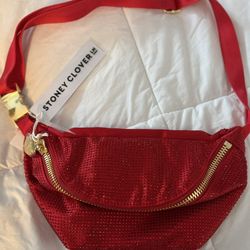 NWT Stoney Clover Lane Sparkle Medium Size Red Fanny Pack