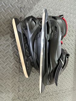Black Ice Hockey Skates with Steel Blades