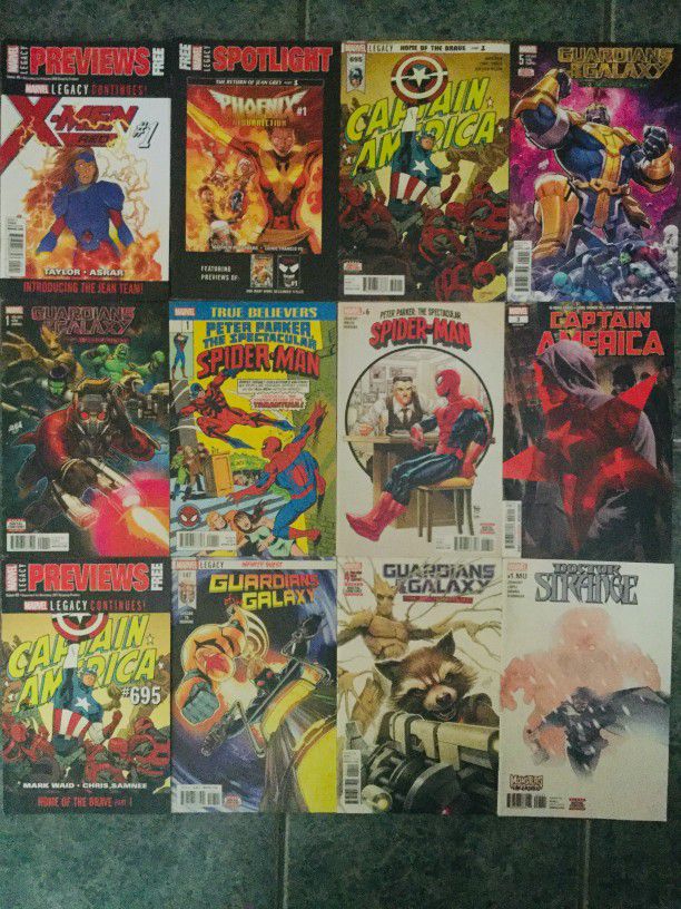 12-Pack Set of Marvel Comic Books for Kids or for Collection