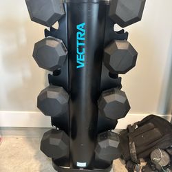 400lb Rubber Hex Dumbbell 