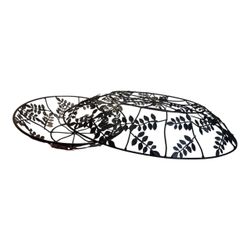 Black Metal Wire Fruit Baskets Set of 2
