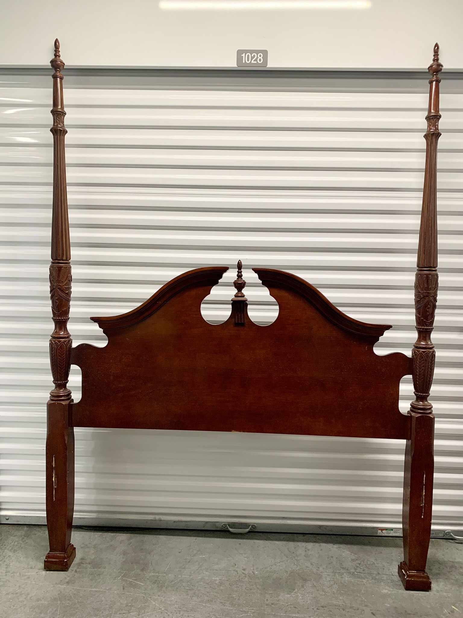 Lower Price This Week Only! Wood “Rice Bed” Rice Carved Four Poster Bed Frame - Queen