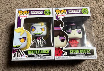Funko Pop animation, Beetlejuice, and Lydia Deetz