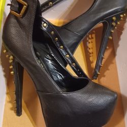 Black studded Heels
